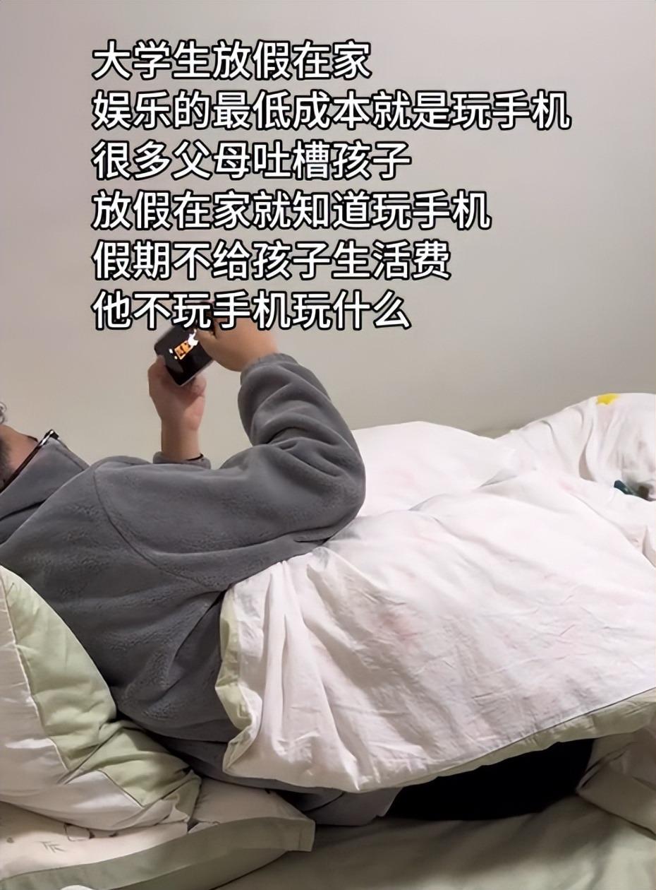 乐鱼体育官网平台-“家境差回去也只能玩手机”，大学生戳中父母痛处：穷就别提要求